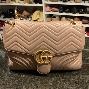 Gucci GG Marmont Large Matelassé Shoulder Bag